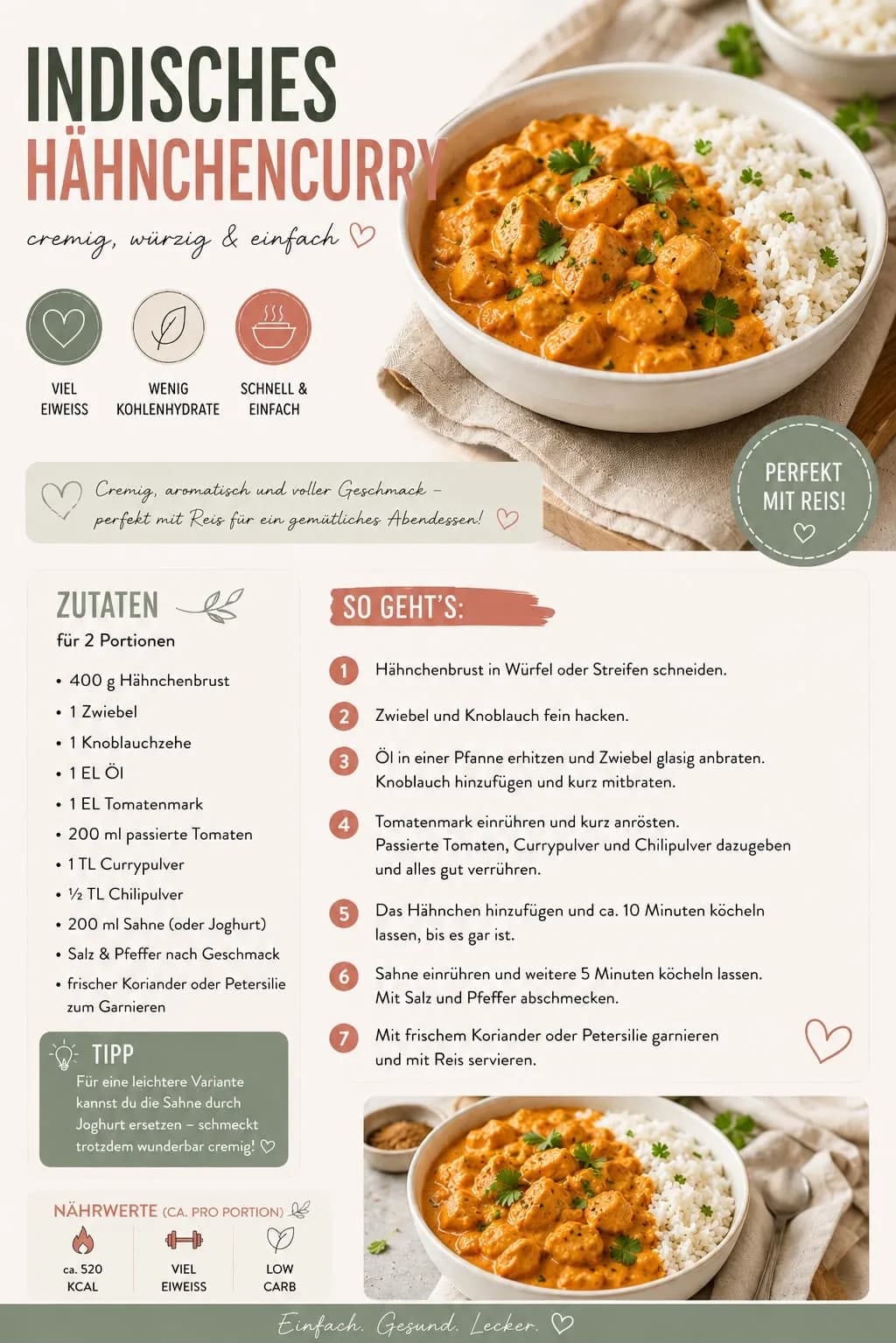 Indisches Hähnchencurry – Rezeptbild