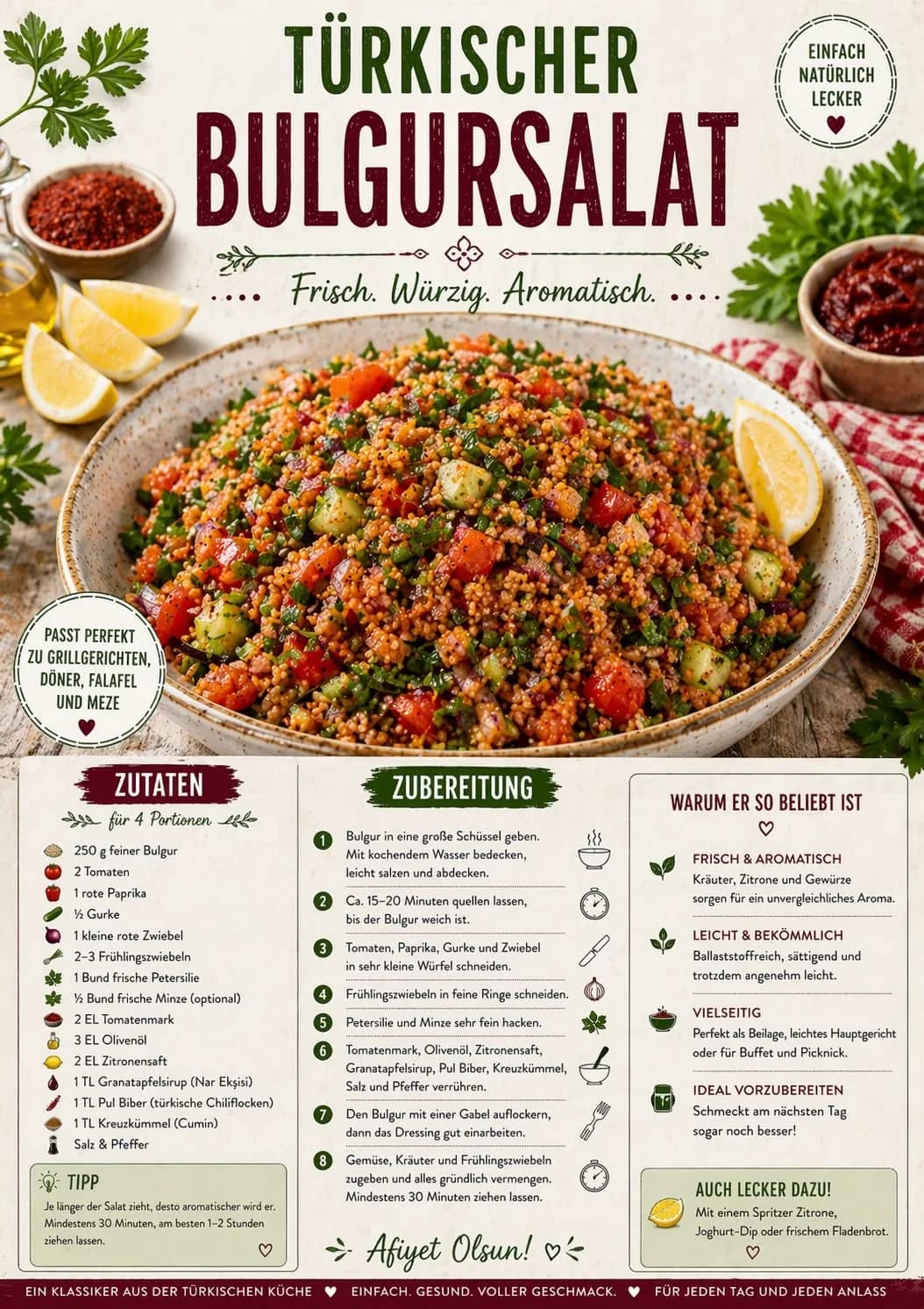 Türkischer Bulgursalat – Rezeptbild