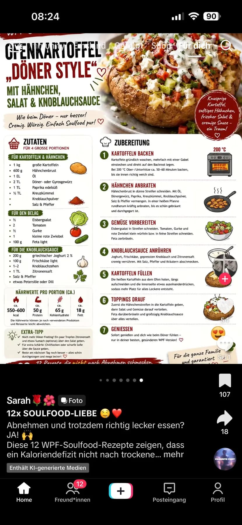 Ofenkartoffel Döner Style – Rezeptbild