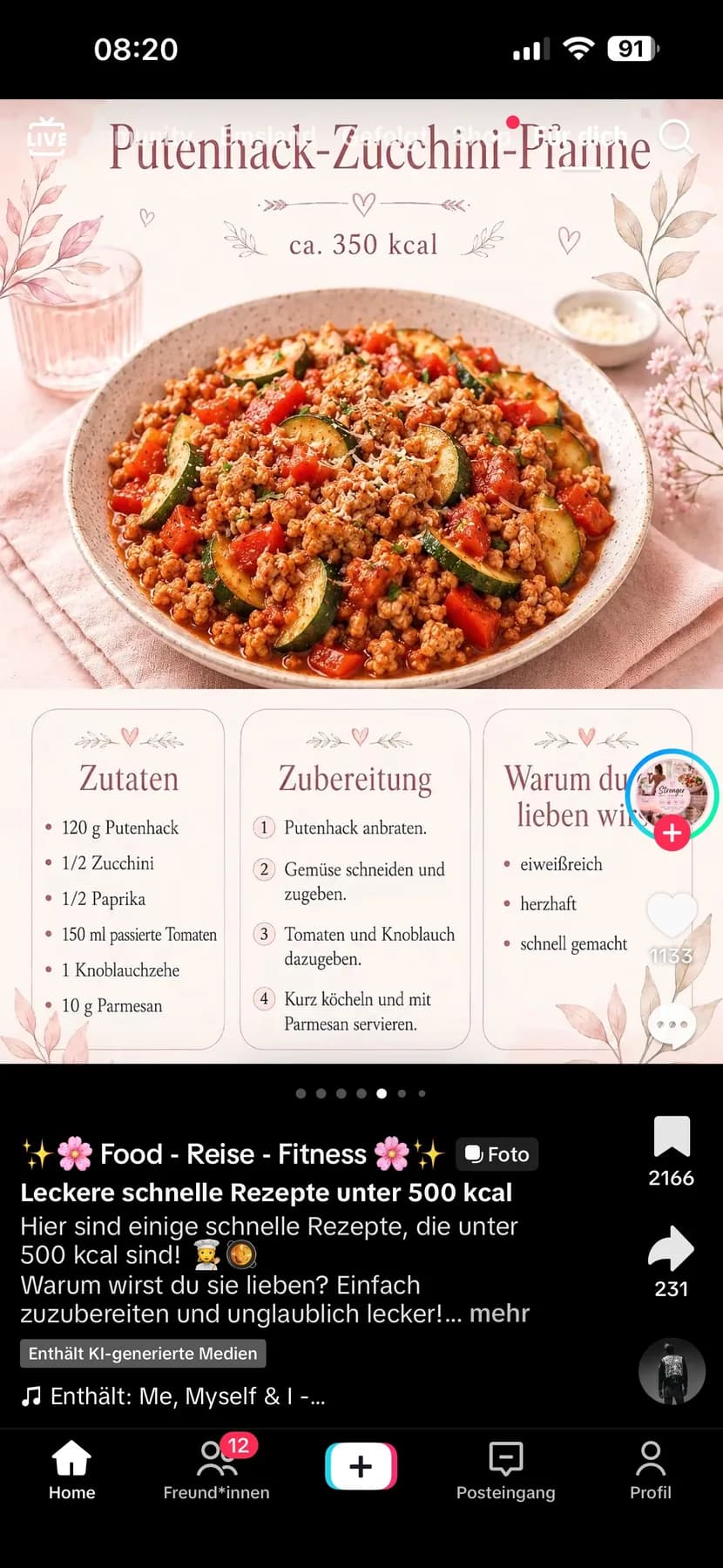 Putenhack-Zucchini-Pfanne – Rezeptbild