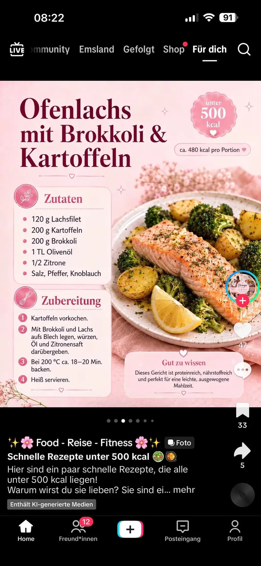 Ofenlachs mit Brokkoli und Kartoffeln – Rezeptbild