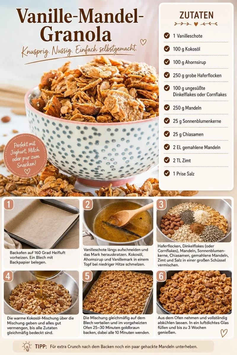 Vanille-Mandel-Granola – Rezeptbild