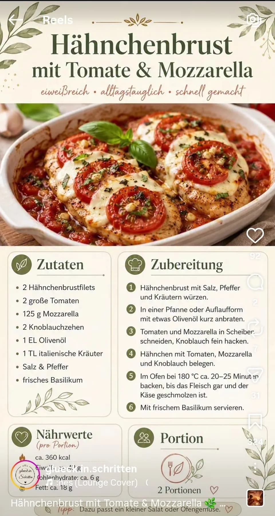 Hähnchenbrust mit Tomate und Mozzarella – Rezeptbild