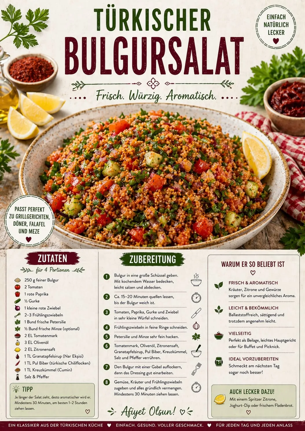 Türkischer Bulgursalat – Rezeptbild