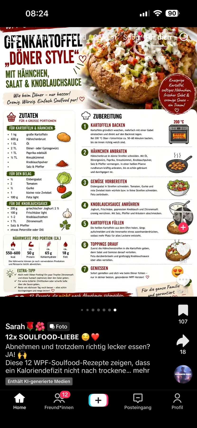 Ofenkartoffel Döner Style – Rezeptbild